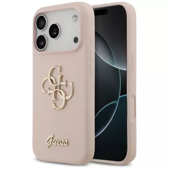   GUESS tok iPhone 17 Pro GUHCP17LSC4GSMP (Silicone W/ Big 4G Script) rózsaszín