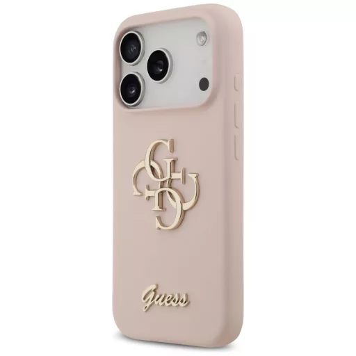 GUESS tok iPhone 17 Pro GUHCP17LSC4GSMP (Silicone W/ Big 4G Script) rózsaszín