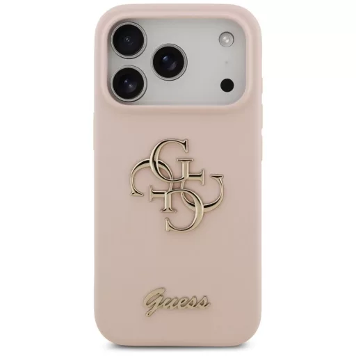 GUESS tok iPhone 17 Pro GUHCP17LSC4GSMP (Silicone W/ Big 4G Script) rózsaszín