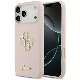  GUESS tok iPhone 17 Pro Max GUHCP17XSC4GSMP (Silicone W/ Big 4G Script) rózsaszín