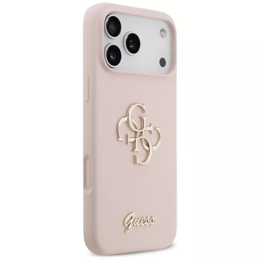 GUESS tok iPhone 17 Pro Max GUHCP17XSC4GSMP (Silicone W/ Big 4G Script) rózsaszín