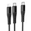 Hoco X123 2 az 1-ben USB-C töltőkábel (USB-C – USB-C + Lightning) 1 m fekete