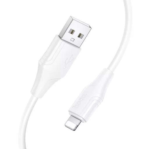 Hoco USB-A – Lightning töltőkábel X124 Silicone 2,4A 1 m fehér