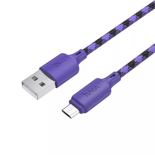 Hoco USB-A – Micro USB töltőkábel X116 Gradient 2,4A 1 m lila
