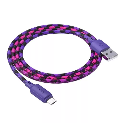 Hoco USB-A – Micro USB töltőkábel X116 Gradient 2,4A 1 m lila
