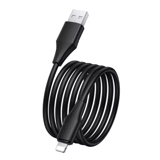 Hoco USB-A – Lightning töltőkábel X124 Silicone 2,4A 1 m fekete