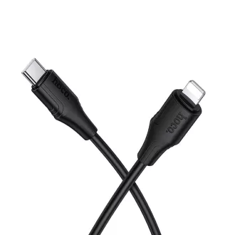   Hoco USB-C – Lightning töltőkábel X124 Silicone 27W 1 m fekete
