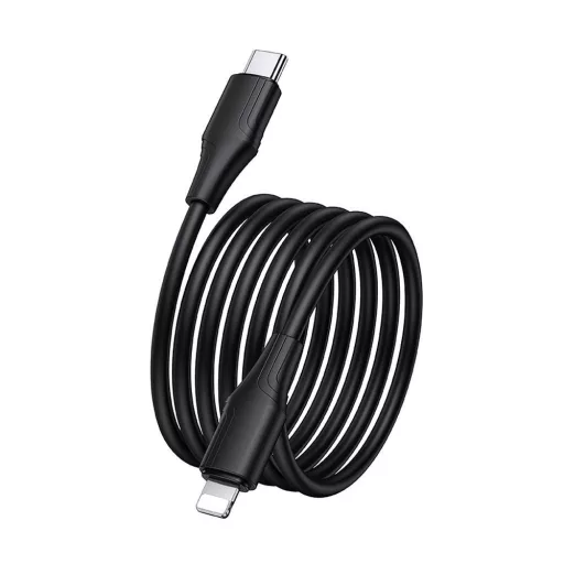 Hoco USB-C – Lightning töltőkábel X124 Silicone 27W 1 m fekete