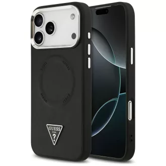   GUESS tok iPhone 17 Pro Magsafe kompatibilis GUHMP17LPSDTSCMK (PU W/ Triangle Logo) fekete