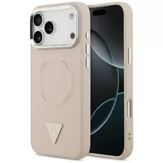   GUESS tok iPhone 17 Pro Magsafe kompatibilis GUHMP17LPSDTSCMP (PU W/ Triangle Logo) rózsaszín