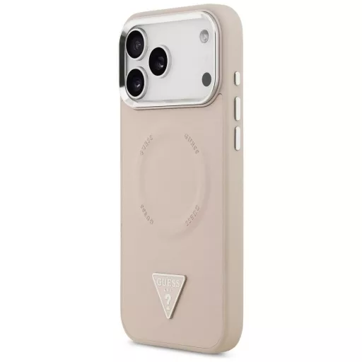 GUESS tok iPhone 17 Pro Magsafe kompatibilis GUHMP17LPSDTSCMP (PU W/ Triangle Logo) rózsaszín
