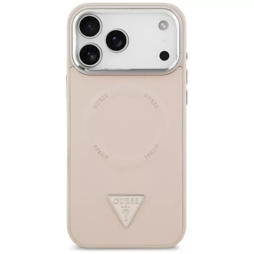GUESS tok iPhone 17 Pro Magsafe kompatibilis GUHMP17LPSDTSCMP (PU W/ Triangle Logo) rózsaszín