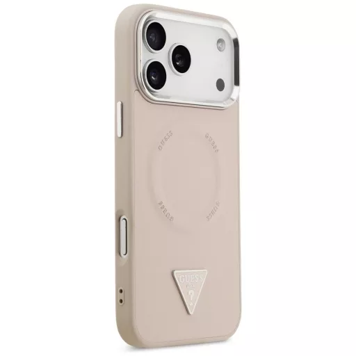 GUESS tok iPhone 17 Pro Magsafe kompatibilis GUHMP17LPSDTSCMP (PU W/ Triangle Logo) rózsaszín
