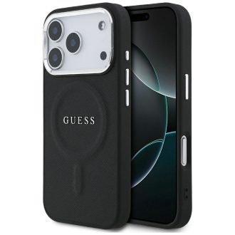   GUESS tok iPhone 17 Pro Magsafe kompatibilis GUHMP17LPSAREGSK (PU W/ Classic Logo) Fekete