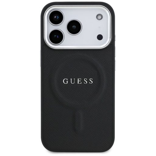 GUESS tok iPhone 17 Pro Magsafe kompatibilis GUHMP17LPSAREGSK (PU W/ Classic Logo) Fekete