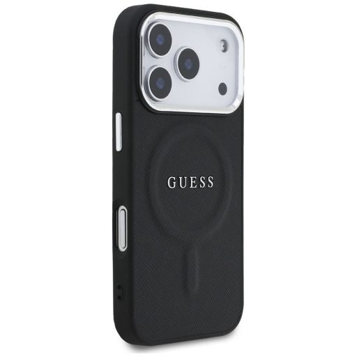 GUESS tok iPhone 17 Pro Magsafe kompatibilis GUHMP17LPSAREGSK (PU W/ Classic Logo) Fekete