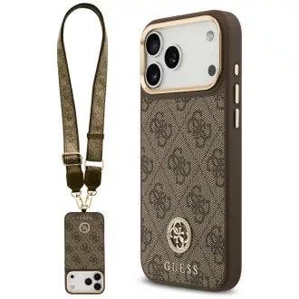   GUESS GUHMP17XP4G4DCSW MagSafe kompatibilis PU tok iPhone 17 Pro Max barna