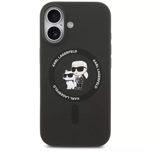 KARL LAGERFELD tok iPhone 17 Magsafe kompatibilis KLHMP17SSCMKCRHK (Silicone KC Body Ring) fekete