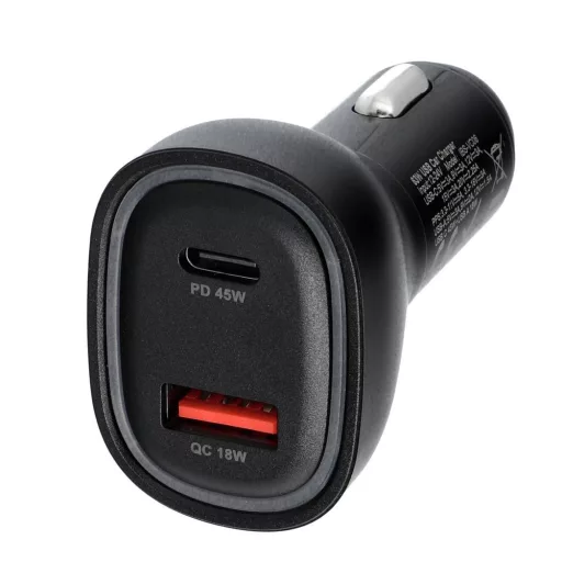 BLUE STAR autós töltő Type-C + USB-A PD QC3.0 AFC PPS SFC2.0 3A 63W fekete