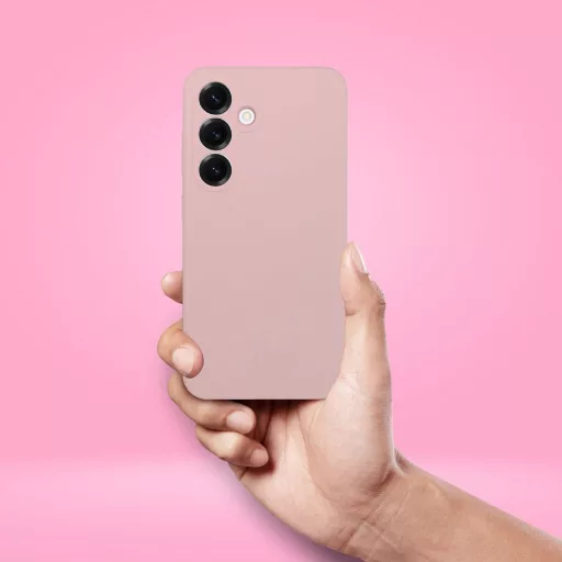 Szilikon tok 2 mm Samsung S26 PLUS  púderrózsaszín