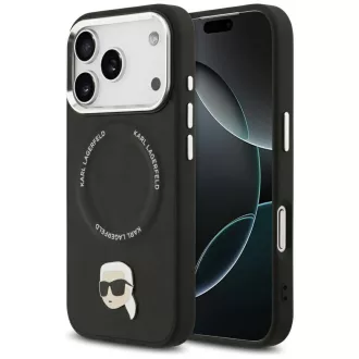   KARL LAGERFELD tok iPhone 17 Pro Magsafe kompatibilis KLHMP17LPSMLRKLK (PU Karl Pin) fekete