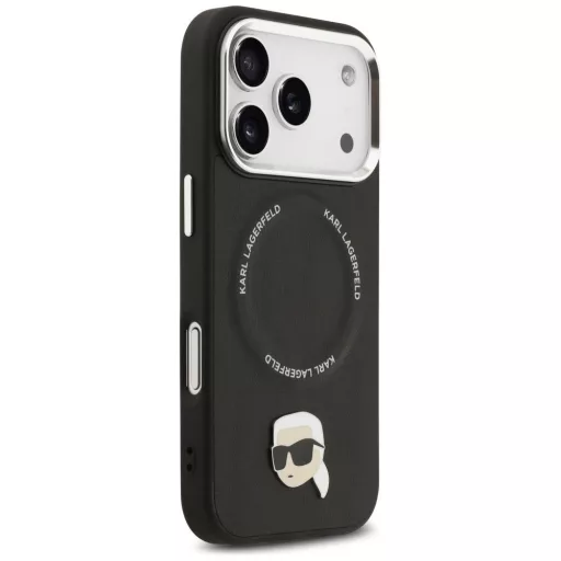 KARL LAGERFELD tok iPhone 17 Pro Magsafe kompatibilis KLHMP17LPSMLRKLK (PU Karl Pin) fekete