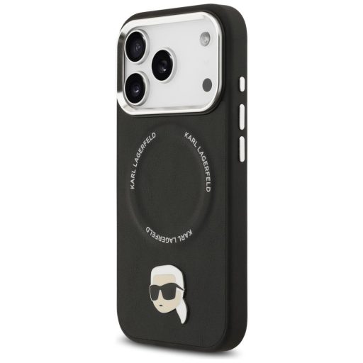 KARL LAGERFELD tok iPhone 17 Pro Max Magsafe kompatibilis KLHMP17XPSMLRKLK (PU Karl Pin) fekete