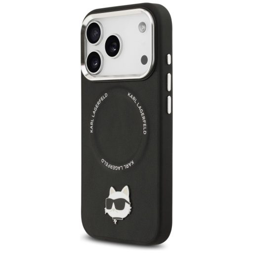 KARL LAGERFELD tok iPhone 17 Pro Magsafe kompatibilis KLHMP17LPSMLRCHK (PU Choupette Pin) fekete