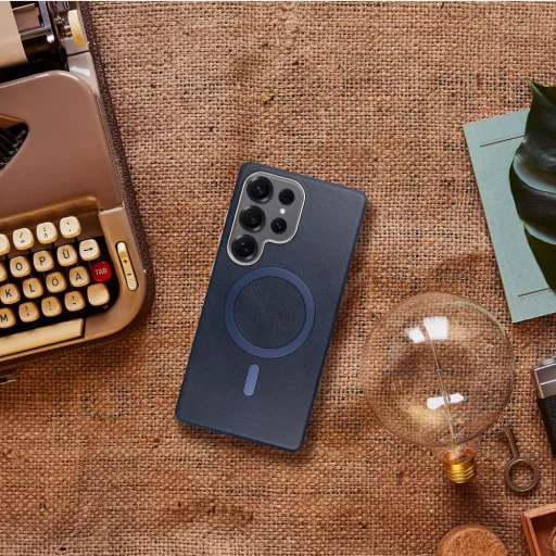 Gentleman Mag Cover tok Samsung S26 ULTRA  Magsafe kompatibilis sötétkék