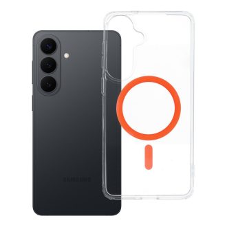   Drop Glue Colorful Ring Mag Cover tok  Magsafe kompatibilis for Samsung S26 PLUS narancssárga