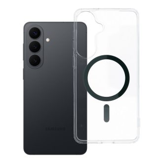   Drop Glue Colorful Ring Mag Cover tok Samsung S26 PLUS  Magsafe kompatibilis sötétzöld