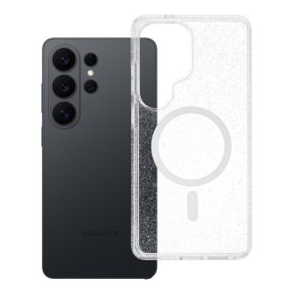   Clear Mag Cover tok Samsung S26 ULTRA  (STR) Magsafe kompatibilis átlátszó glitter
