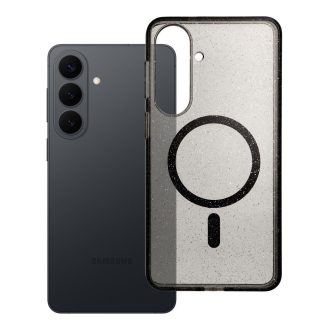   Clear Mag Cover tok Samsung S26 PLUS  (STR) Magsafe kompatibilis fekete glitter