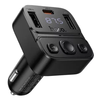   Hoco autós Bluetooth transmitter USB-A + USB-C QC PD 35W E87 fekete