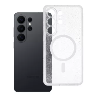   Clear Mag Cover tok Samsung S26 ULTRA  (STR / kameravédős) Magsafe kompatibilis átlátszó glitter