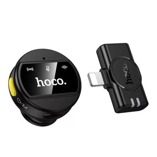 Hoco vezeték nélküli mikrofon Lightning L21 fekete