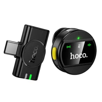 Hoco vezeték nélküli mikrofon USB-C L21 fekete
