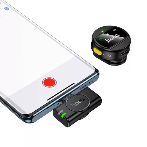 Hoco vezeték nélküli mikrofon USB-C L21 fekete