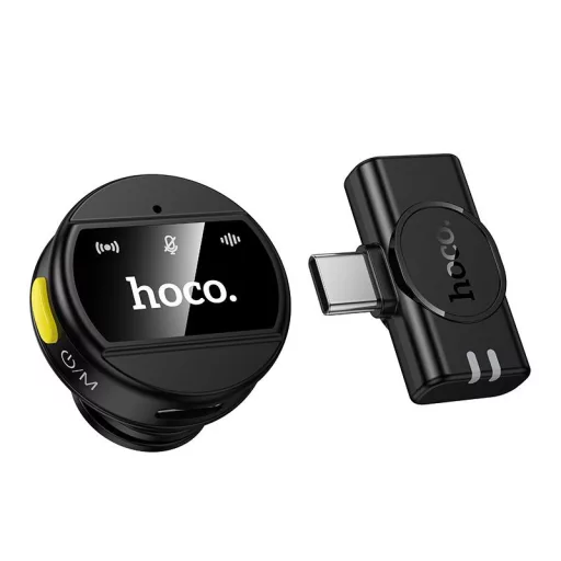 Hoco vezeték nélküli mikrofon USB-C L21 fekete