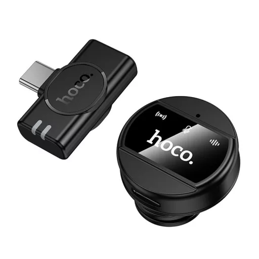 Hoco vezeték nélküli mikrofon USB-C L21 fekete