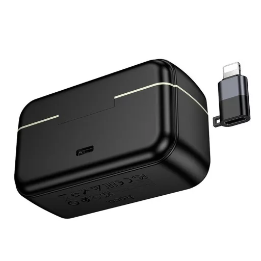 Hoco L22 vezeték nélküli mikrofon 2 az 1-ben Lightning / USB-C fekete