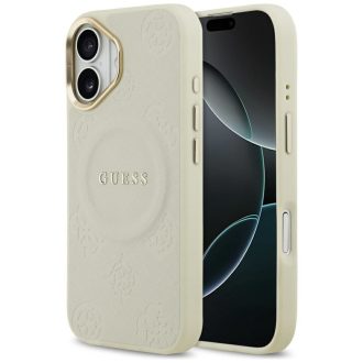  GUESS tok iPhone 17 Magsafe kompatibilis GUHMP17SPSAMSECE (PU W/ Peony Hot Stamp) bézs