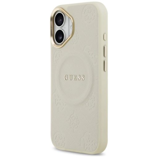 GUESS tok iPhone 17 Magsafe kompatibilis GUHMP17SPSAMSECE (PU W/ Peony Hot Stamp) bézs