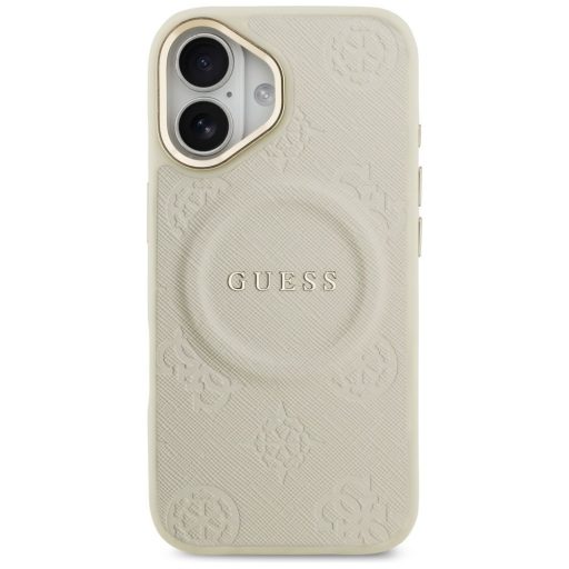 GUESS tok iPhone 17 Magsafe kompatibilis GUHMP17SPSAMSECE (PU W/ Peony Hot Stamp) bézs