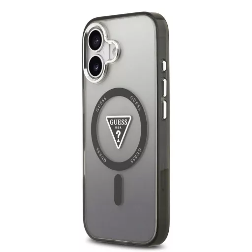 GUESS tok iPhone 17 Magsafe kompatibilis GUHMP17SHGTMLCGK (IML Gradient W/ Triangle Logo) fekete