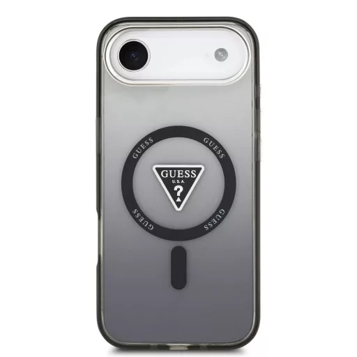 GUESS tok iPhone 17 Air Magsafe kompatibilis GUHMP17MHGTMLCGK (IML Gradient W/ Triangle Logo) fekete