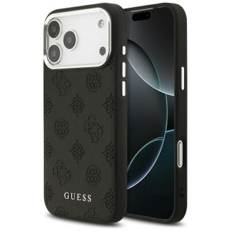   GUESS tok iPhone 17 Pro Max Magsafe kompatibilis GUHMP17XPSPOSSSK (PU W/ Peony Hot Stamp Script) fekete