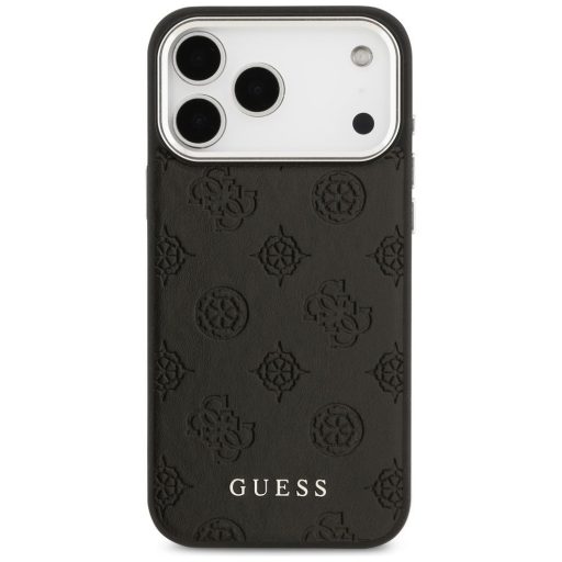 GUESS tok iPhone 17 Pro Max Magsafe kompatibilis GUHMP17XPSPOSSSK (PU W/ Peony Hot Stamp Script) fekete