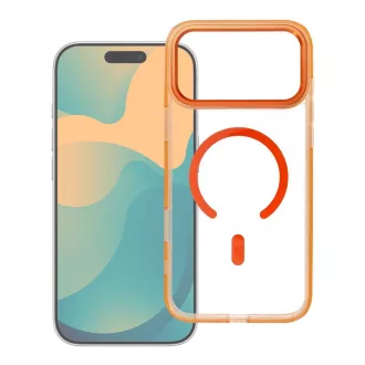   iPhone 17 Pro Frame Clear Hybrid MagSafe kompatibilis tok hermes narancssárga