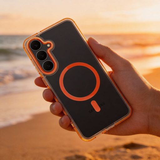 FRAME CLEAR HYBRID MAG COVER Tok Magsafe kompatibilis  XIAOMI Redmi A5 hermes narancssárga